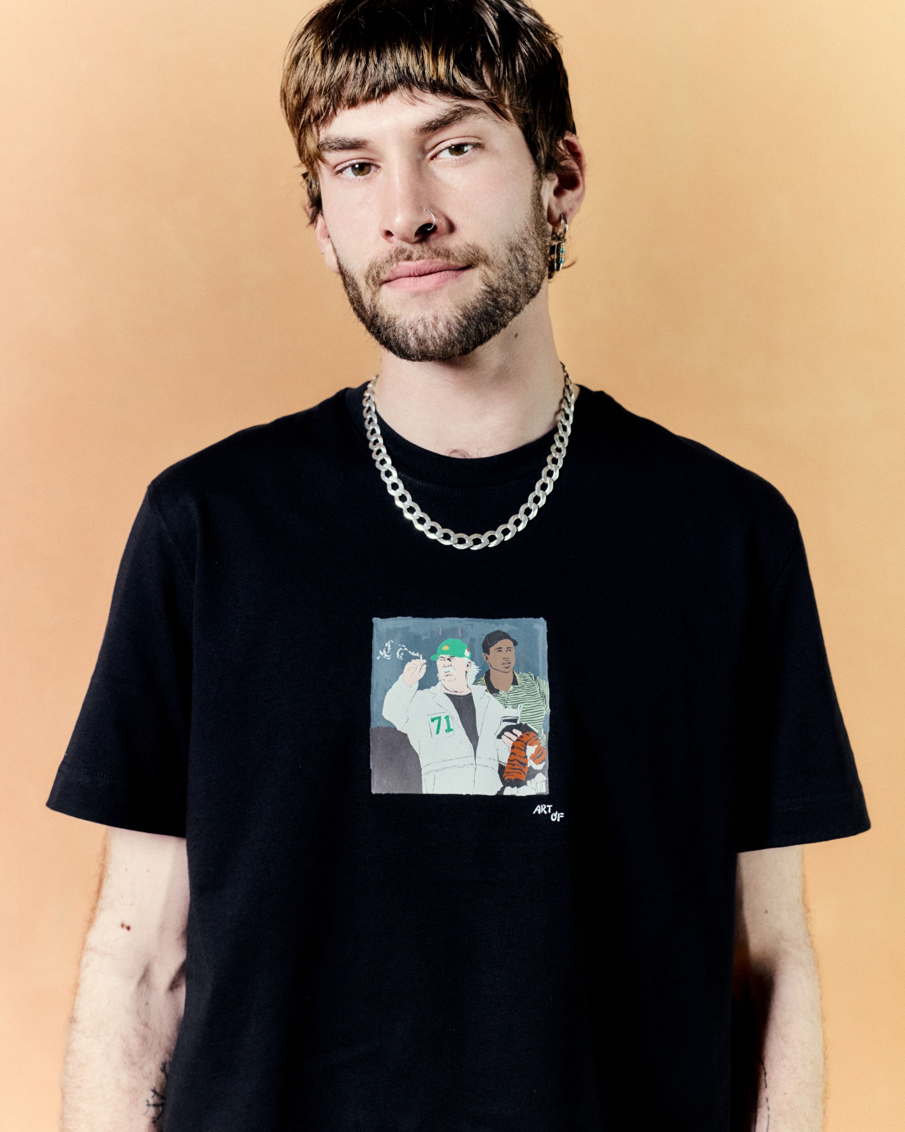 ART OF Smoke Signals Tee | Black Graphic Golf T-shirt