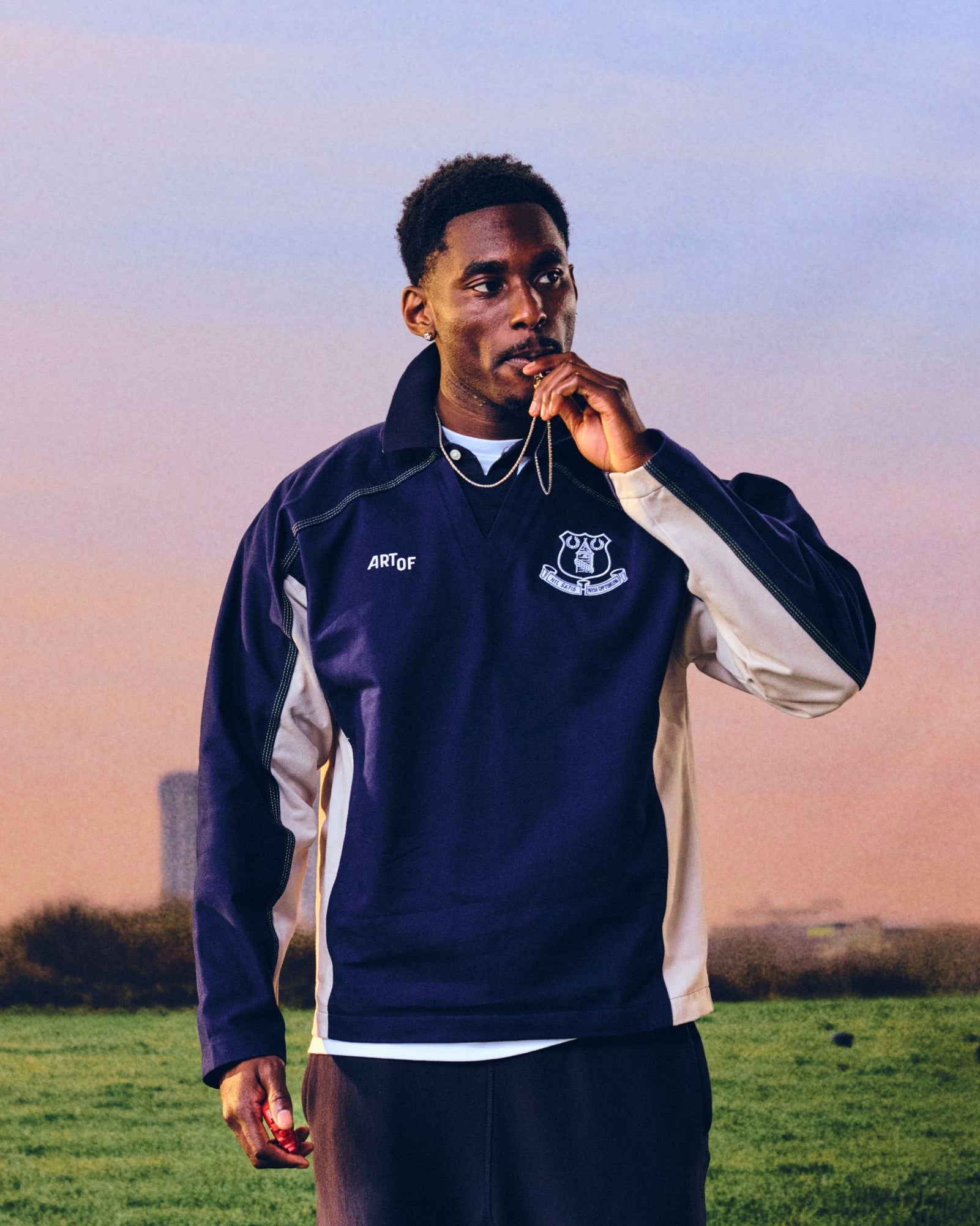 ART OF x Everton Drill Top | Long Sleeved Embroidered Football Merch