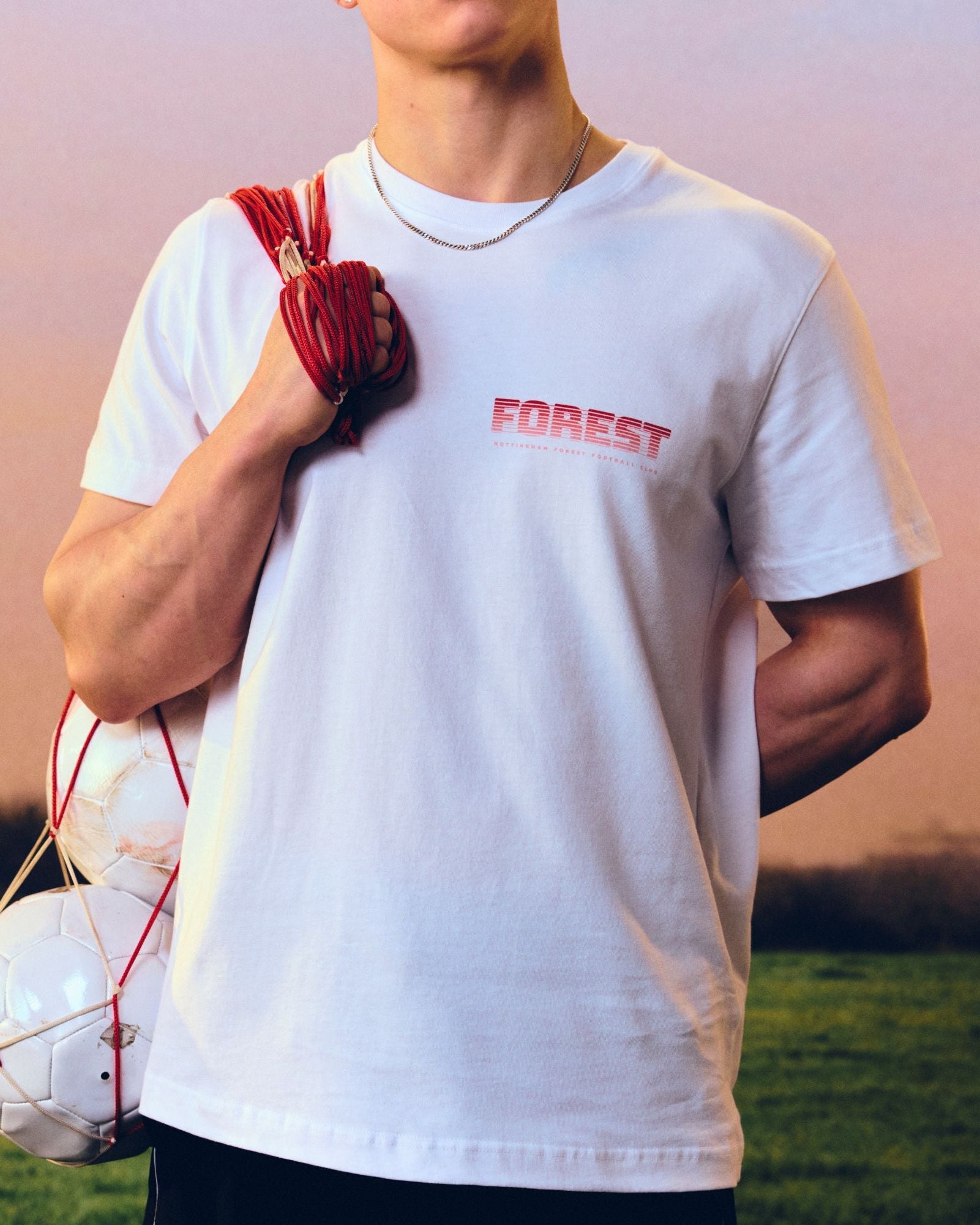 ART OF x Forest 00s Type Tee | NFFC White Graphic Football T-shirt
