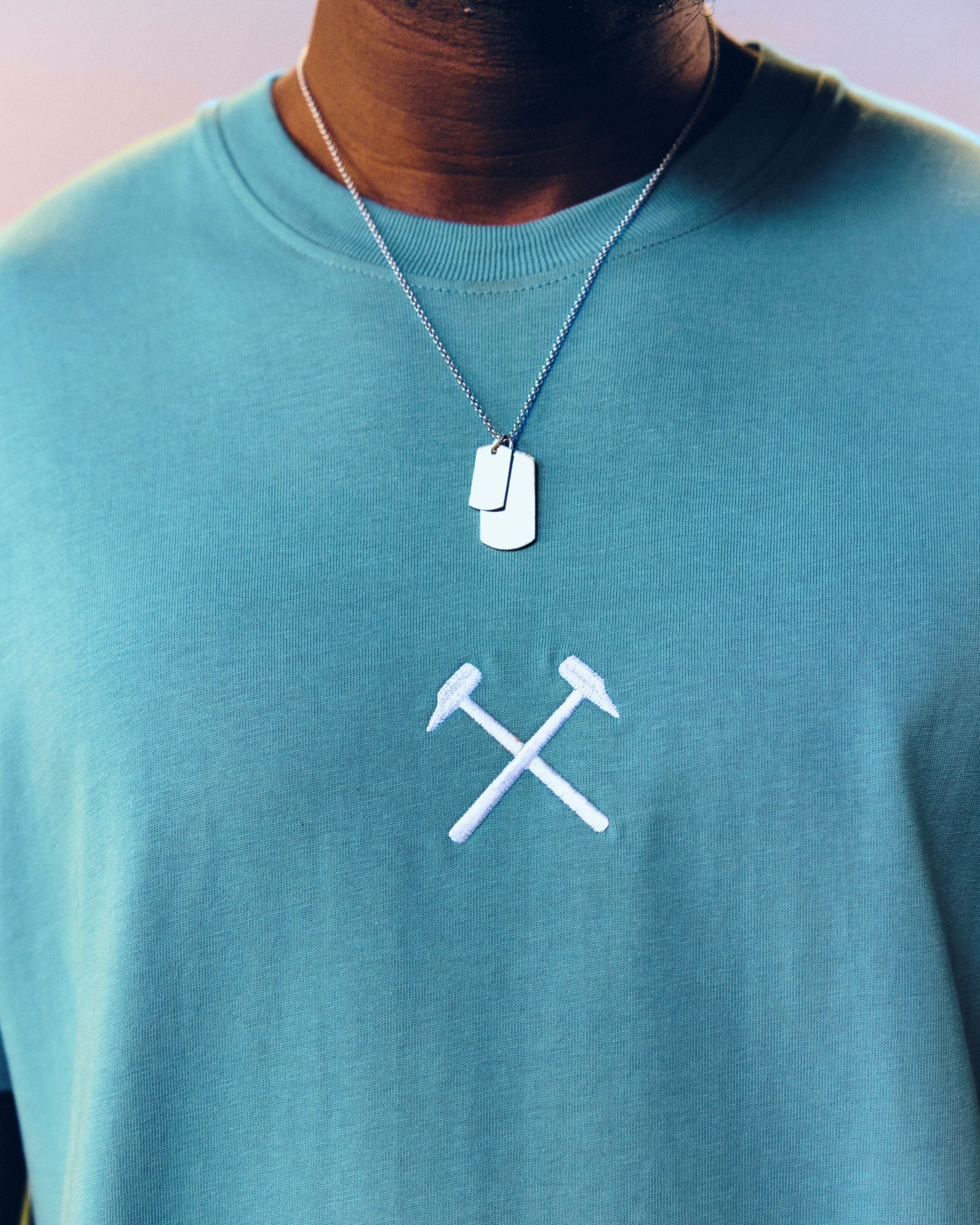 ART OF x West Ham Embroidered Teal Tee | Football T-shirt