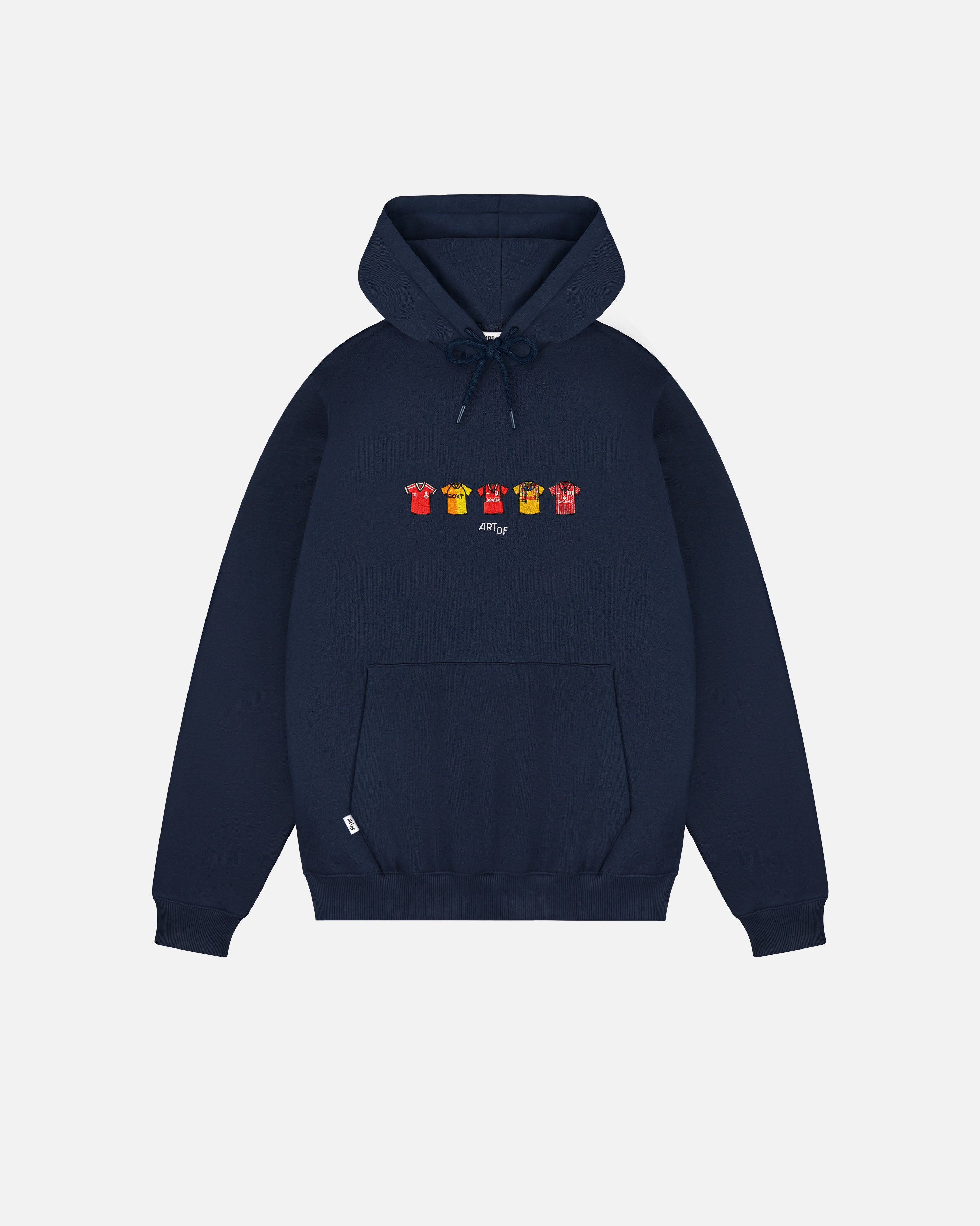 ART OF x Forest Embroidered Classics Navy Hoodie | NFFC Football Sweat