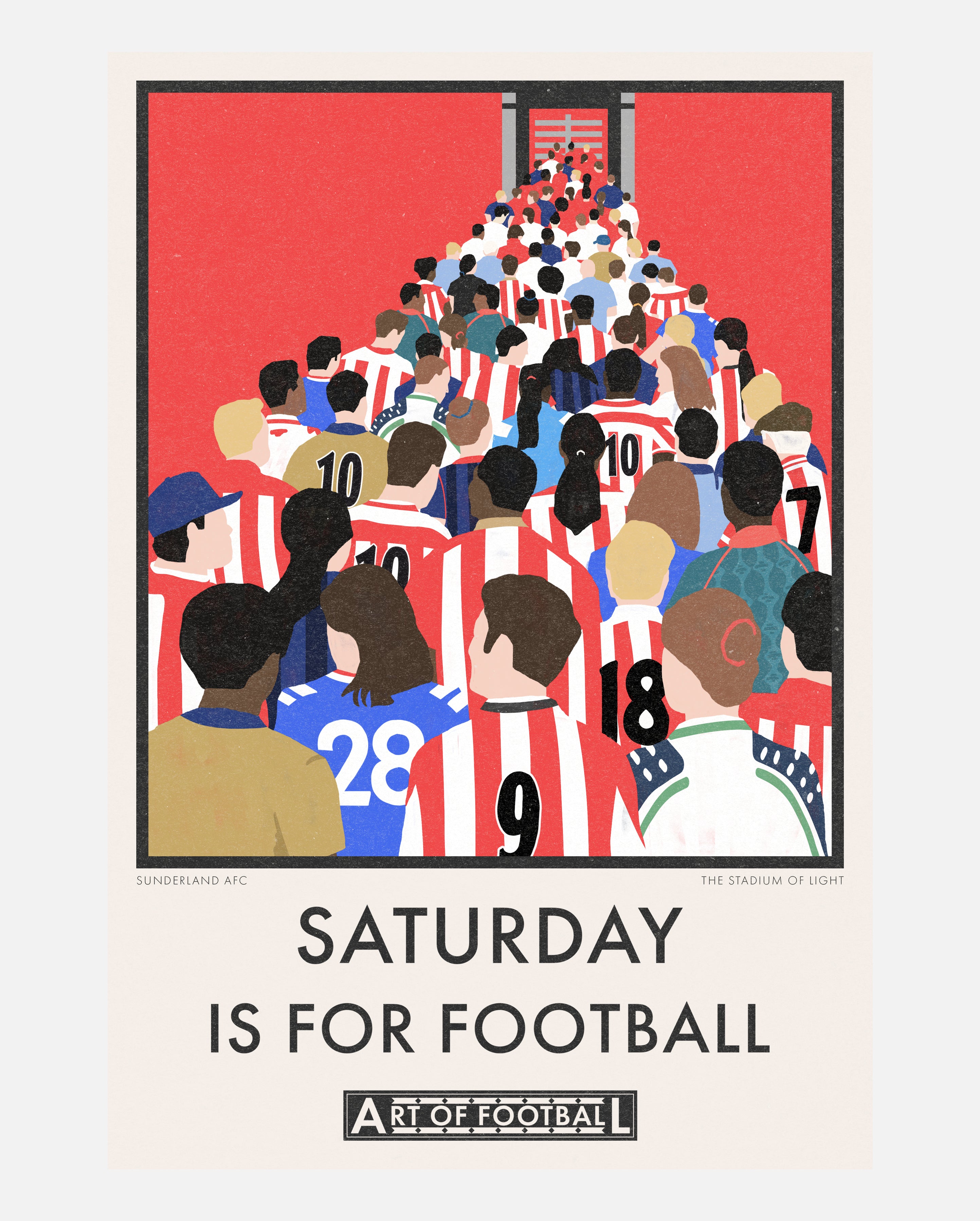 ART OF Sunderland Saturday Is For Football Framed Print | SAFC Art