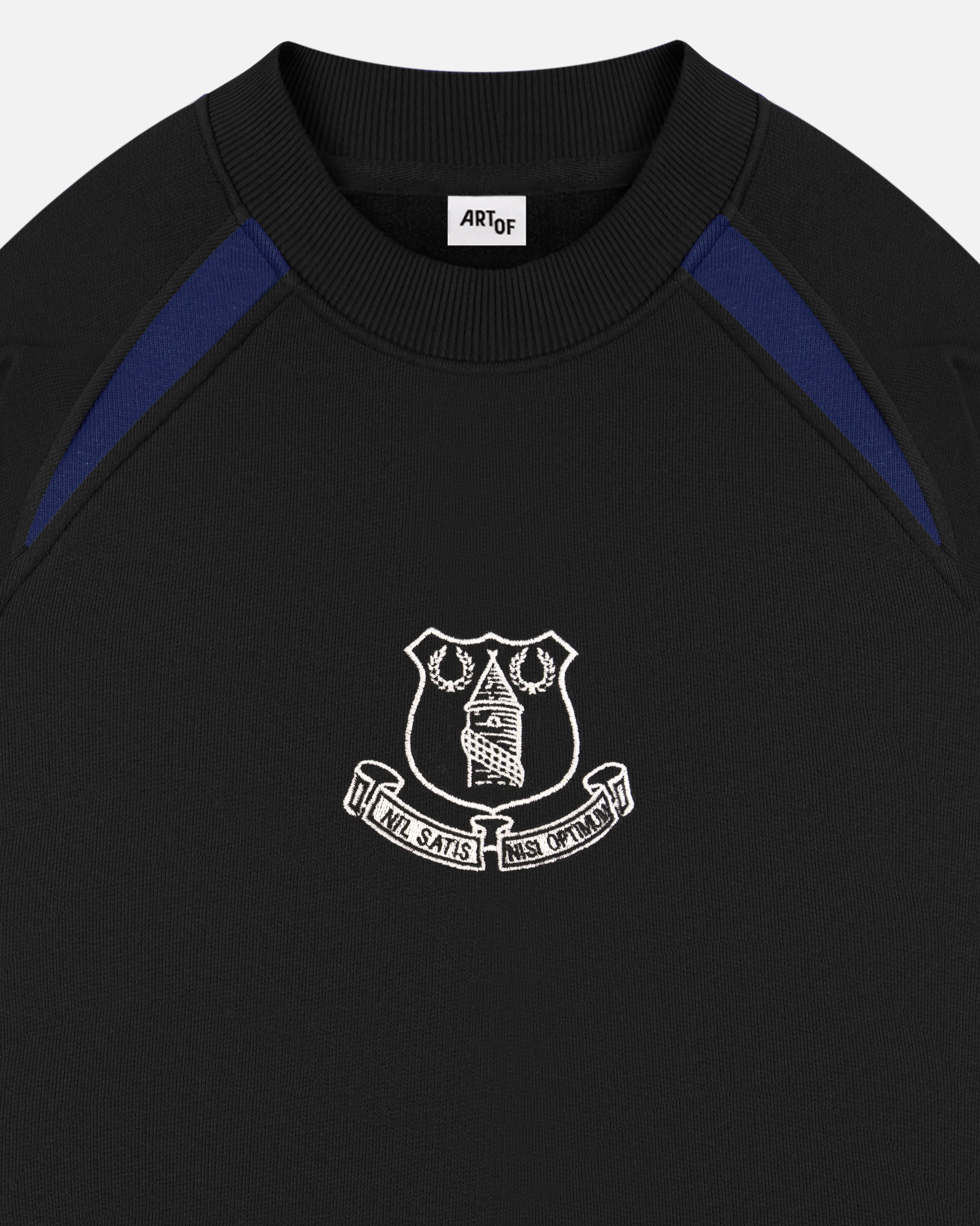 ART OF Football x Everton Panelled Sweat | Black & Blue | AOF x EFC