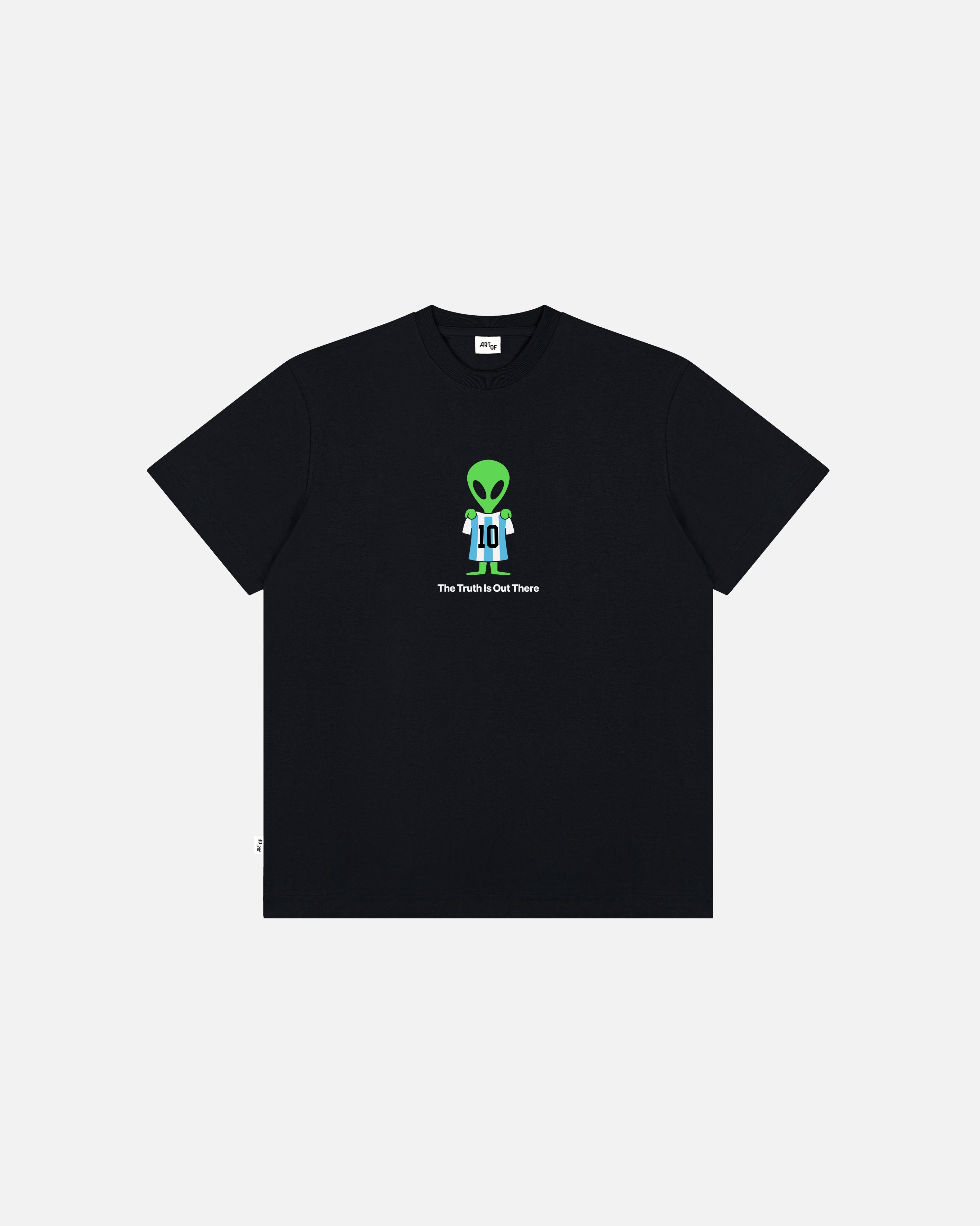 ART OF The Truth Is Out There Tee | Black Graphic Football T-shirt