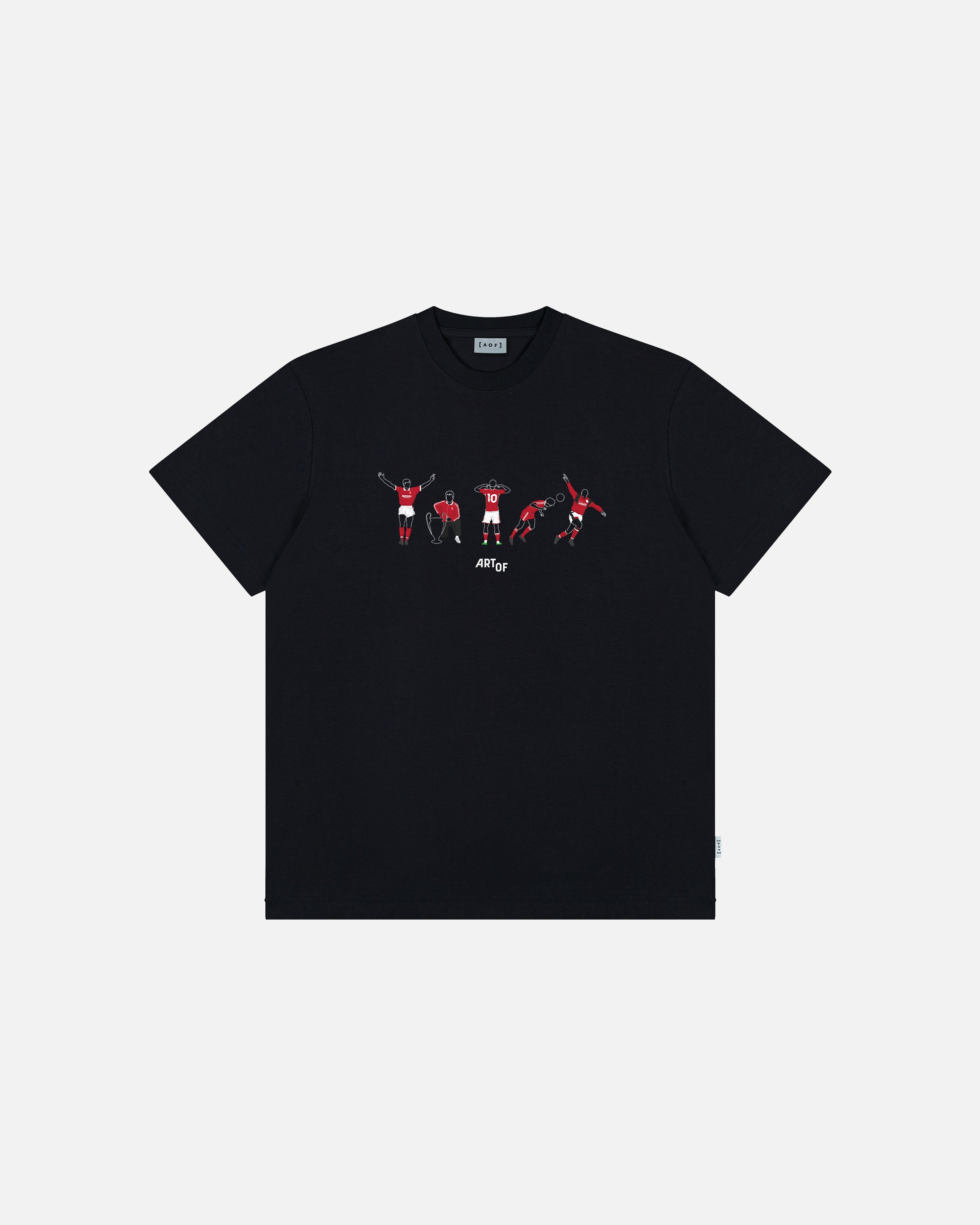 ART OF x Forest Printed Icons Tee | Black Graphic Football T-shirt