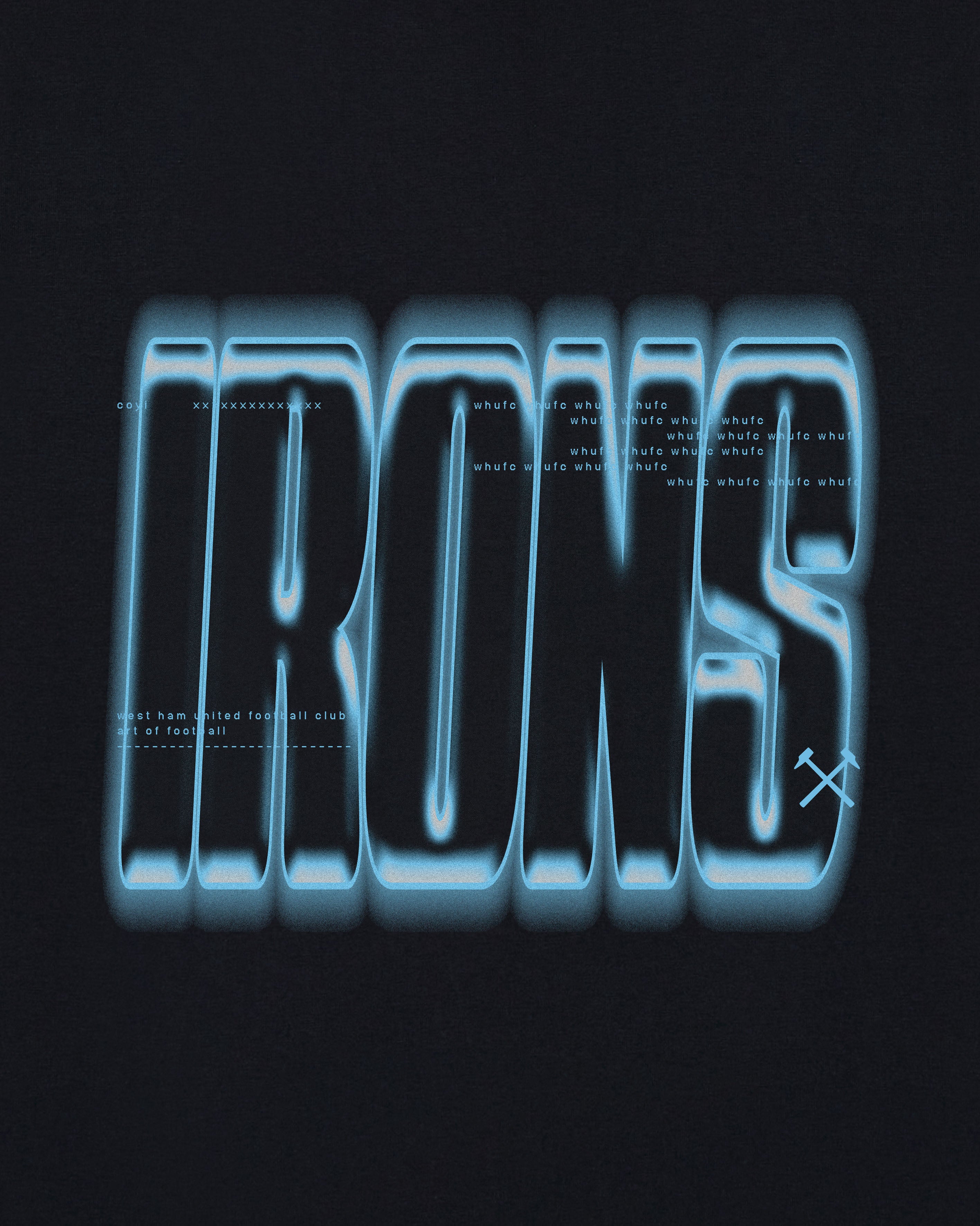 ART OF x West Ham Chrome Irons Tee | Black Graphic Football T-shirt