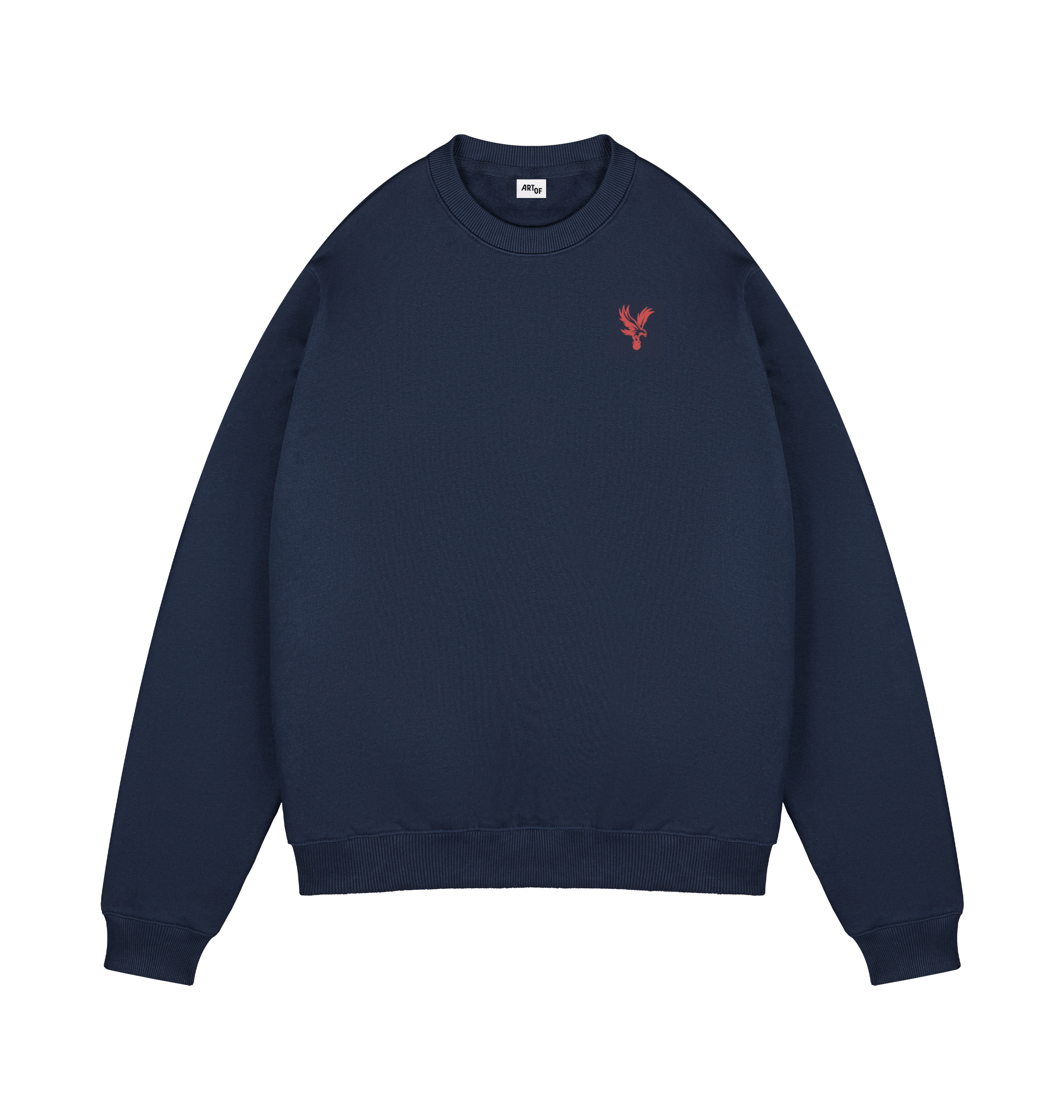 Navy Printed Sweater Front
