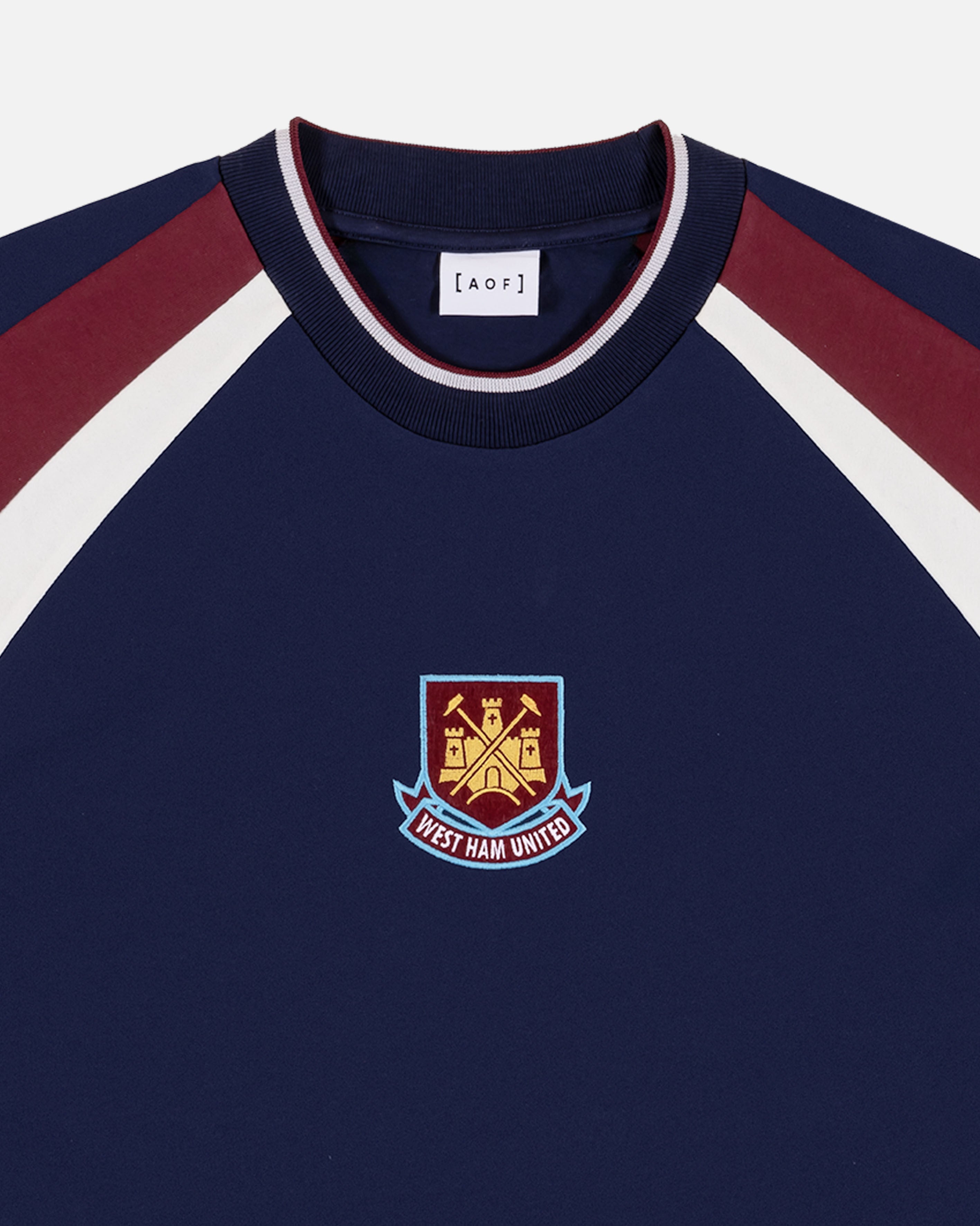 AOF x West Ham 90s Oversized Panelled T-shirt | Art of Football