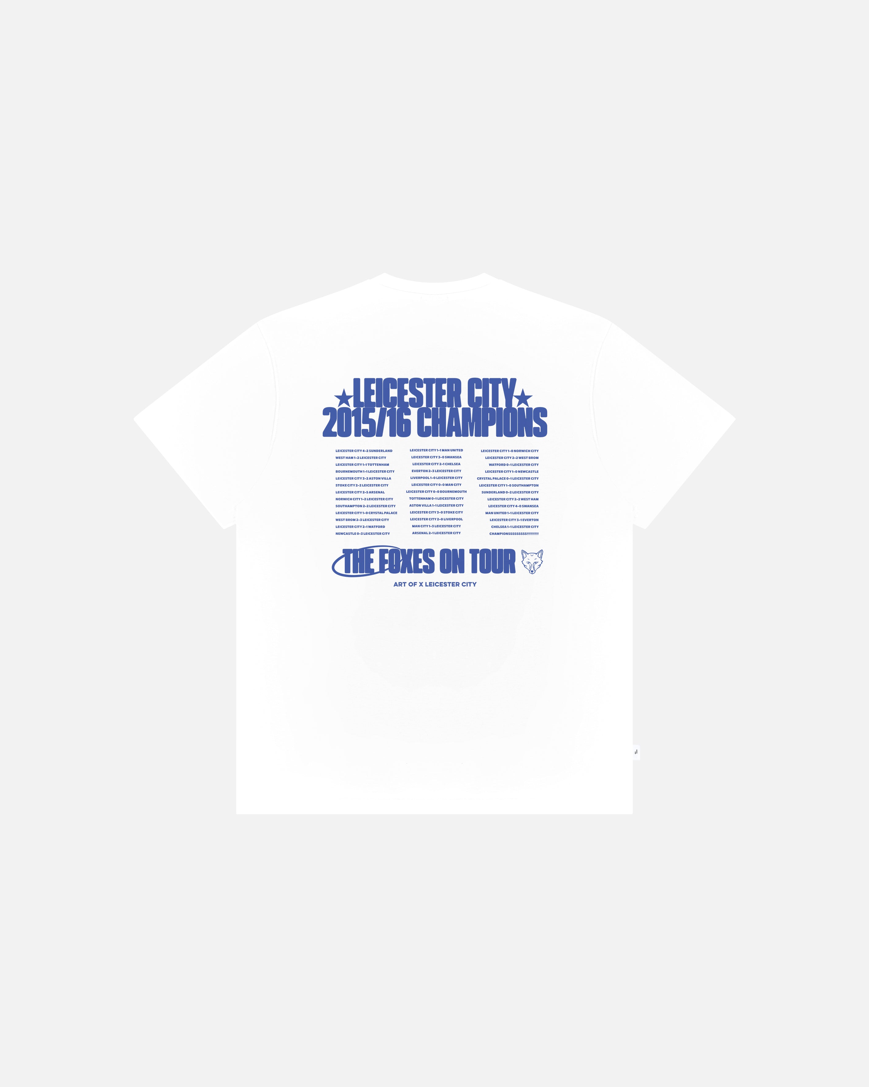 ART OF x Leicester Rave Line Up Tee | White Graphic Football T-shirt