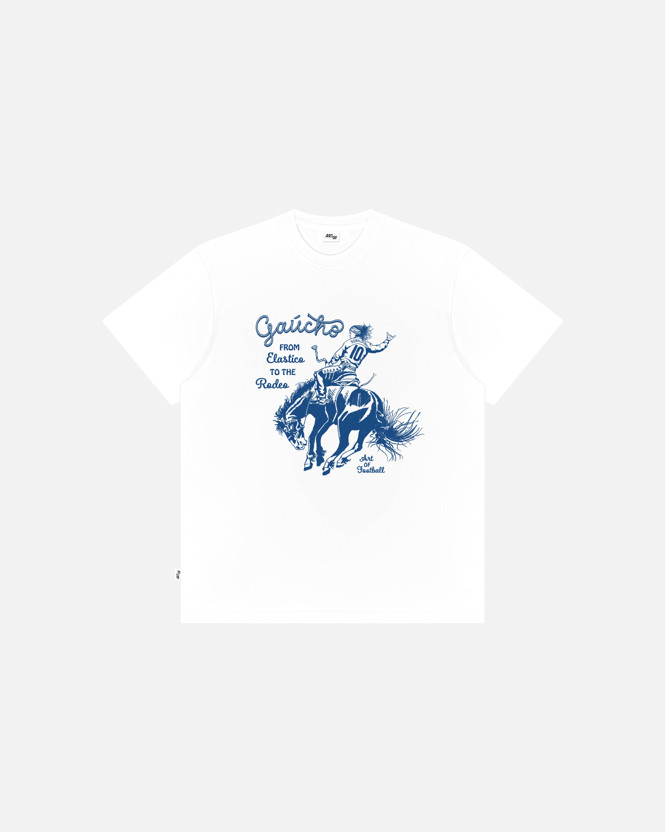 ART OF Gaucho Tee | Brazil White Graphic Football T-shirt