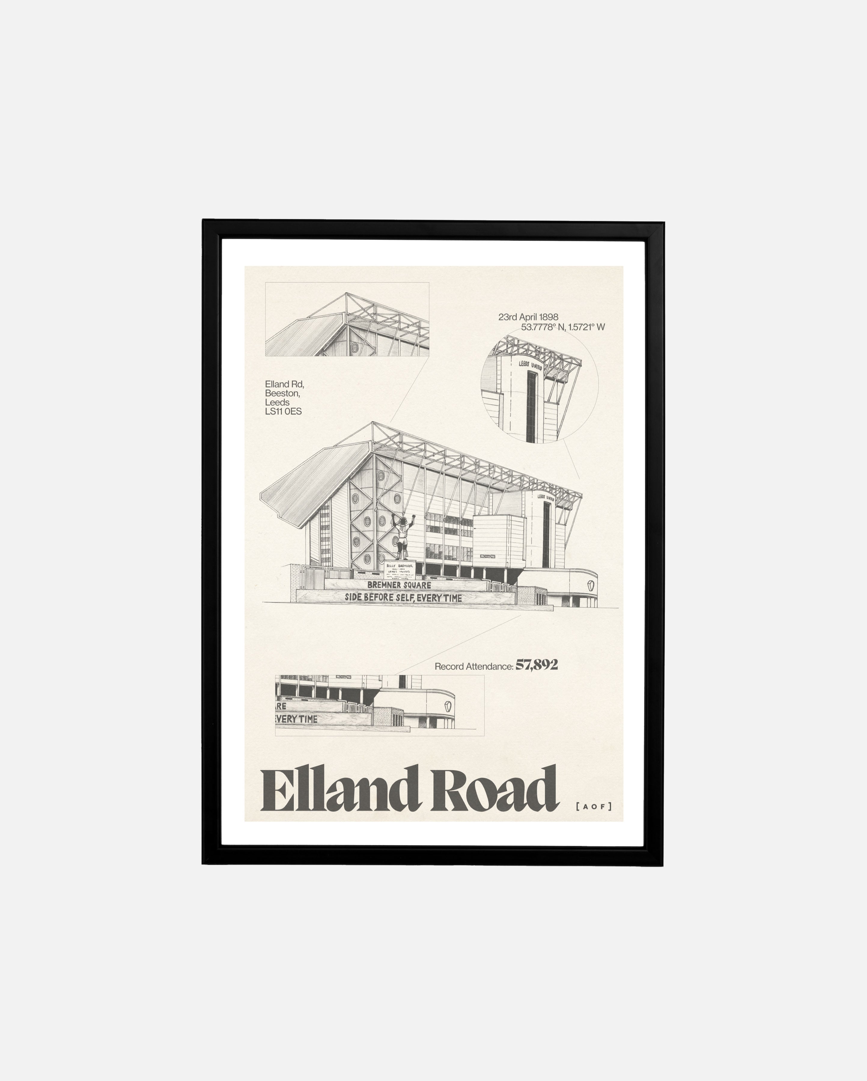 Elland Road Blueprint - Print