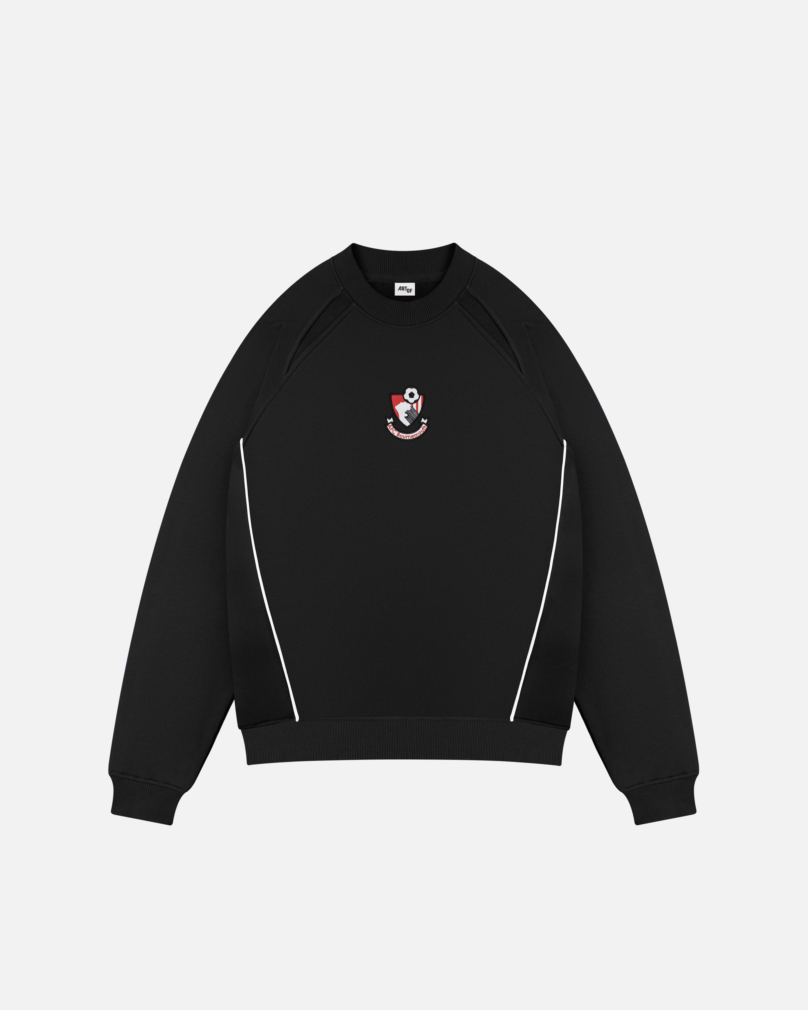 ART OF Football x AFC Bournemouth Black Panelled Sweat | AOF x AFCB