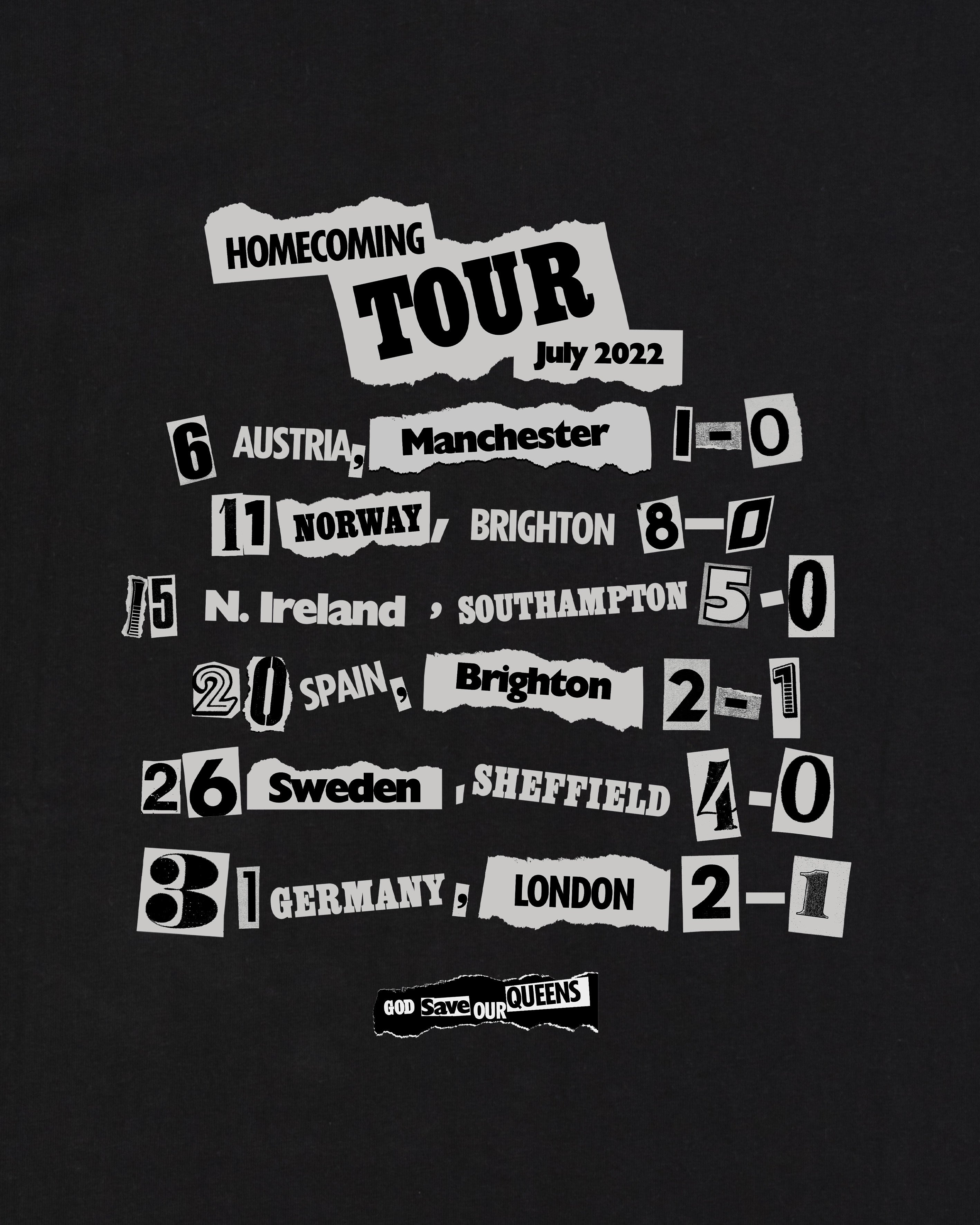 AOF God Save Our Queens Tee | Black Graphic T-shirt | Art of Football