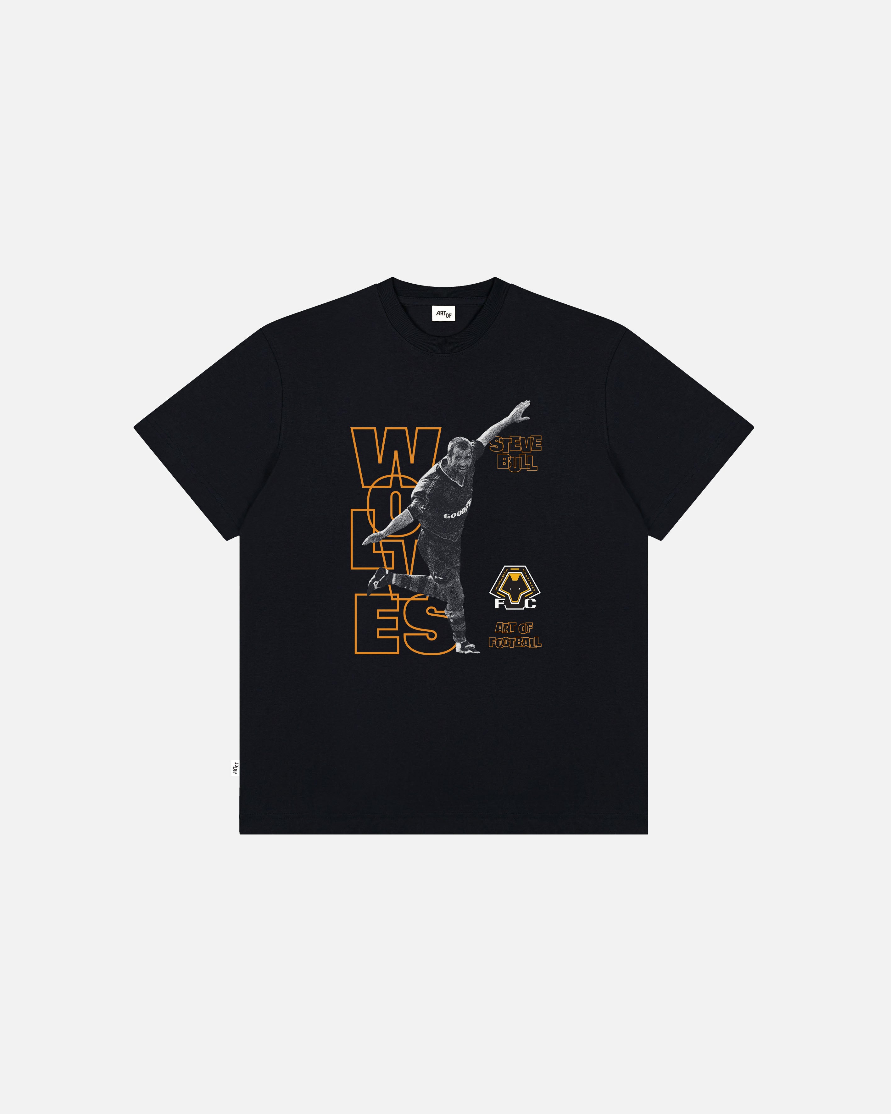 ART OF Football x Wolves Bully Tee | AOF x WWFC Black Graphic T-shirt