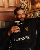 ART OF x Guinness Black Panelled Sweat | Embroidered Football Sweater