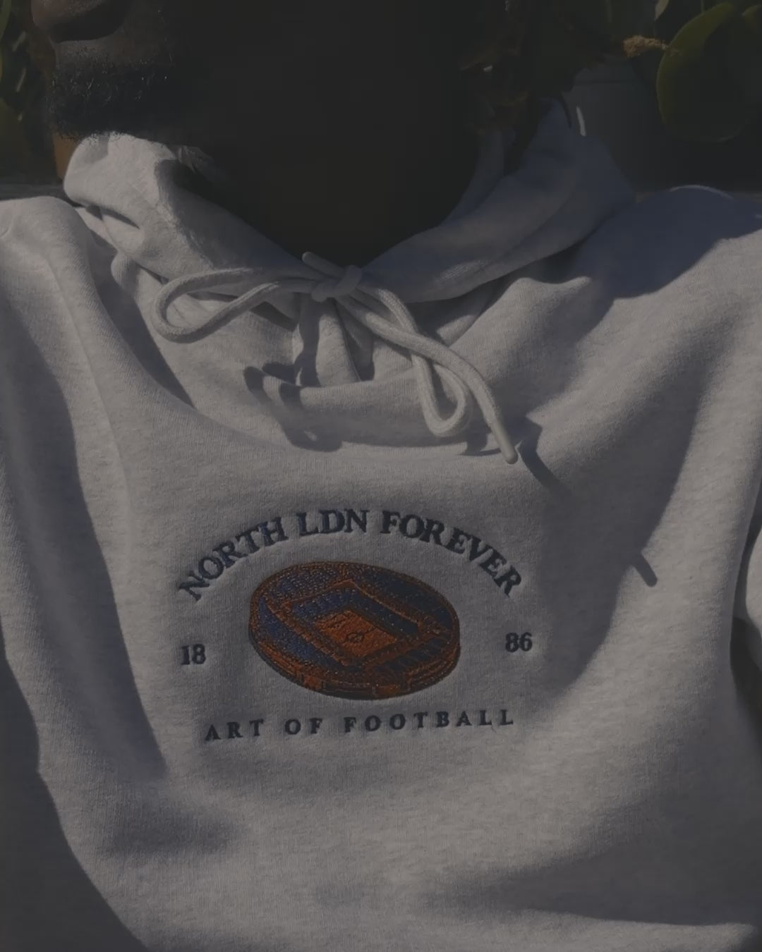 ART OF AFC Stadium Hoodie | Grey Embroidered Football Sweat