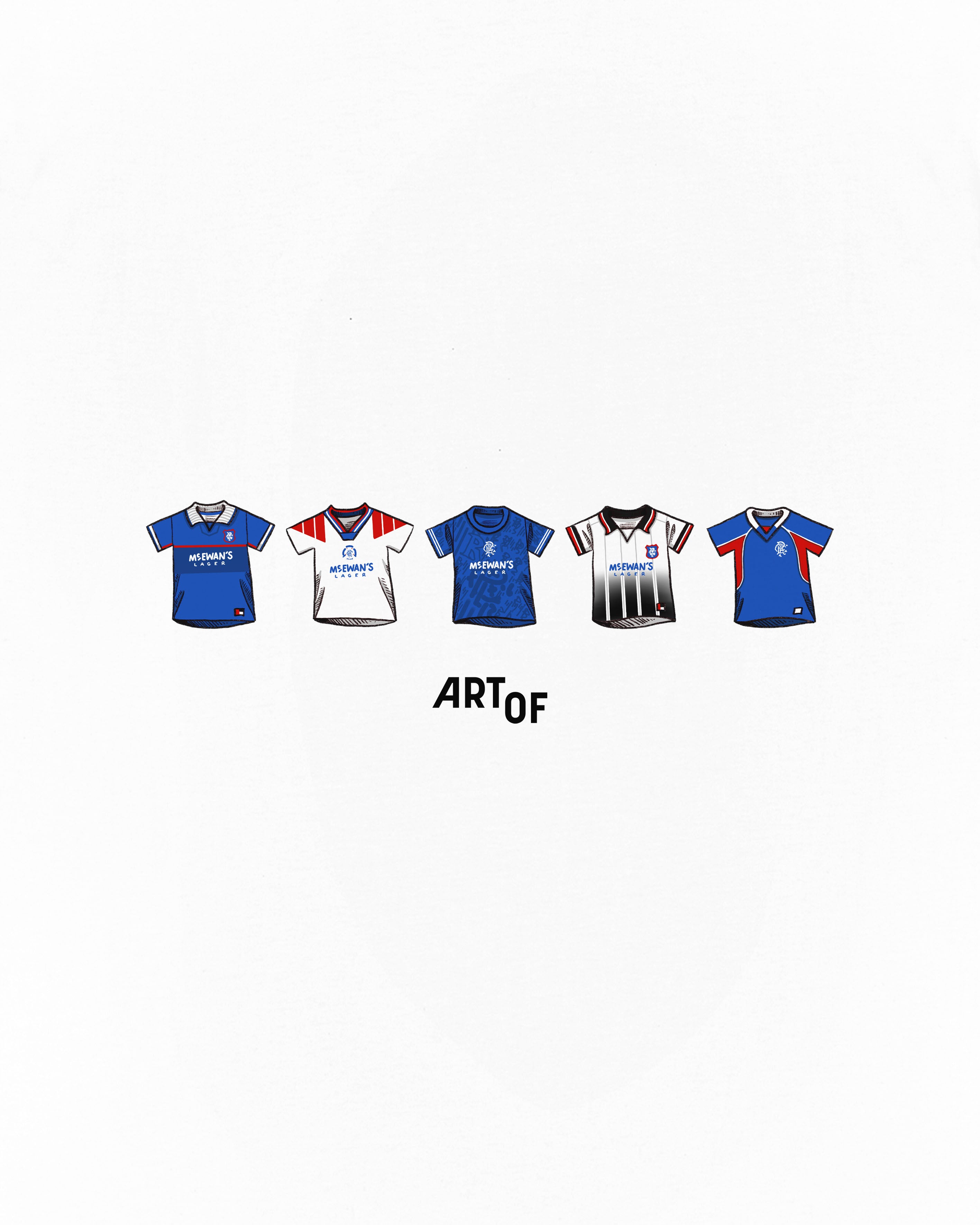 ART OF Football x RFC Printed Classics Tee | AOF White Graphic T-shirt